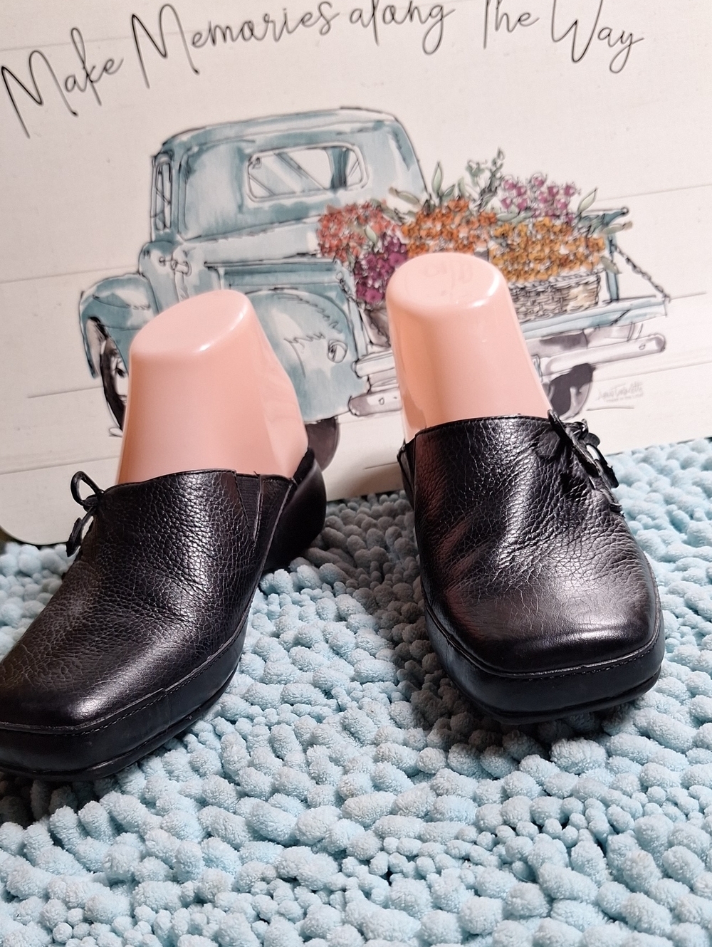 Eurostep Black Leather Clogs